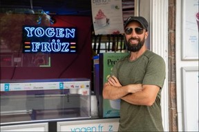 “It's absolutely huge the beaches are open.  Just feeling we know people can walk on the sand, it feels like the start of the season now,” Greg Gallello, co-owner of Yogen Fruz in Grand Bend, told the London Free Press in late June 2020. (MAX MARTIN, The London Free Press)