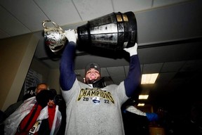 Last month, Spruce Grove's Justin Lawrence (26) won his second Grey Cup with the Toronto Argonauts. His first Grey Cup was with the Calgary Stampeders in 2018 Photo submitted.