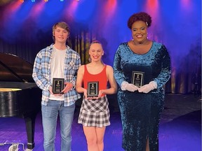 This year’s winners the LU’s Got Talent event, from left, are Bryan Ribey, Olivia Kyle and Heidi Dunbar.