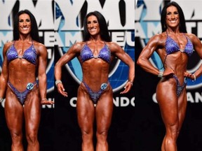 Monique Cormier performs in the Olympia Amateur 2021 competition. She will compete in Las Vegas on Tuesday in the Amateur Olympia Women's competition.