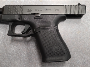 North Bay police released a picture of the gun seized.