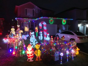 The holiday display at 1498 Pearl Rd. has something for everyone.