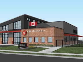A proposed new fire station could cost as much as $10 million. Pictured is a rendering of the new facility viewed from Metcalfe Street East. Handout