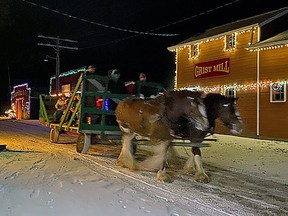 Some people enjoying a ride through the Winter Wonderland at the Manitoba Agriculture Museum. (Supplied photo)