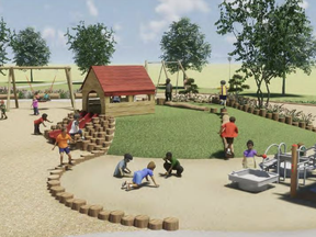 A rendering of the proposed junior adventure park attraction, designed for ages 18 months to five years old.
