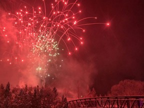 The county's fireworks display seen over Broadmoor Lake Park last New Year's Eve. For the 2022 celebrations, residents can enjoy all kinds of free events on Saturday, Dec. 31, and fireworks will begin at 8 p.m. Lindsay Morey/News Staff/File