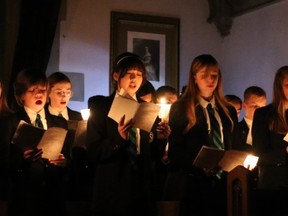 Two evenings featured carols sung by Albert College school’s chapel and junior choirs, an instrumental ensemble, and messages and lessons of the season by student and faculty readers.