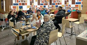These are among the group of around 50 people who received overnight shelter at the Chatham Walmart store after being pinned down by Friday's severe winter storm. (picture to hand out)