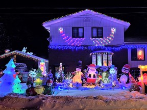 The Christmas blow-ups at 10 Greenwood Road in Sundridge.  Community members voted this was the best decorated home in the Village's Holiday Light Up contest.