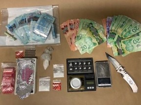 A Norfolk County man is facing charges after police seized a quantity of illegal drugs and cash after a vehicle stop in Simcoe on Dec. 22. NORFOLK OPP/TWITTER