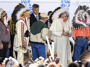 On Monday, July 25, thousands gathered in Maskwacis where Pope Francis apologized again, this time on Canadian soil, for the Catholic Church’s role in the harms Canada’s residential schools inflicted upon Indigenous people, specifically “cultural destruction” and “forced assimilation.” Postmedia file