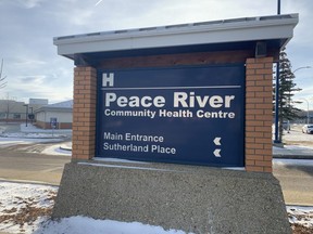 The Peace River Community Health Centre on Nov. 19, 2022.