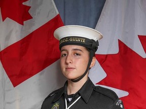 CPOC2 Jaden Hearns of he Belleville Branch of the Navy League of Canada is the recipient of the 2022 Royal Canadian Sea Cadet Education Foundation Scholarship. SUBMITTED PHOTO