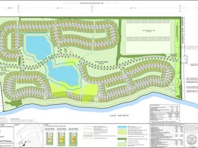 Pictured is the site plan for Pebble Beach East at Quinte's Isle Campark in Athol ward of Prince Edward County. County council approved rezoning to allow for 337 park-model trailers at the site in April 2021.