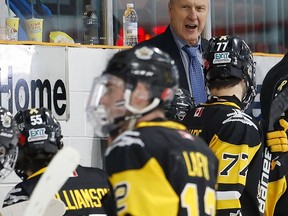 Trenton Golden Hawks head coach and general manager Jerome Dupont and his staff have been busy in the month of November, making several deals to make the team more competitive. AMY DEROCHE/OJHL IMAGES