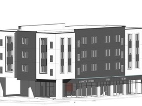 Jaycee's Brantford Non-Profit Homes Corp. plans to build at four-storey mixed-use building on a vacant property at 32 Bridge St.
