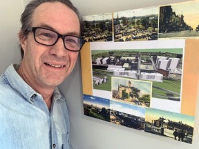 Brantford artist Mike Tutt has opened a new studio in the city's downtown. The first exhibit focuses on visions for the transformation of the downtown, a long-held dream of his. Vincent Ball