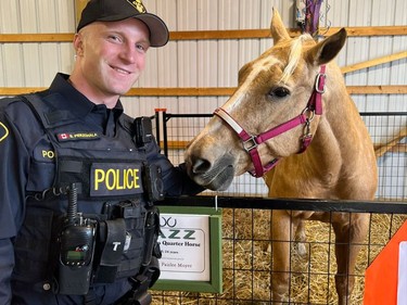 Haldimand OPP posted this photo on social media of Constable Greg Pierzchala  at the Caledonia Fair in October. Pierzchala, 28, was killed in the line of duty on Tuesday near Hagersville. OPP/TWITTER PHOTO