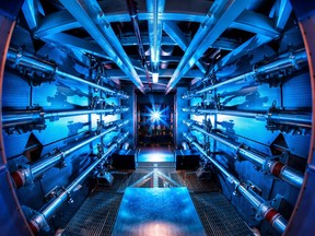 The National Ignition Facility's preamplifier module increases the laser energy as it travels to the target chamber at the Lawrence Livermore National Laboratory federal research facility in Livermore, Calif.  Damien Jemison/Lawrence Livermore National Laboratory