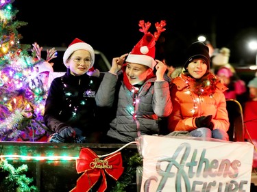 Members of the Athens Figure Skating Club join in the Parade of Lights. (RONALD ZAJAC/The Recorder and Times)