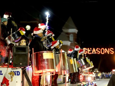 The Brockville Lions Steel Band warms up the Main Street crowd during Saturday's Athens Parade of Lights. (RONALD ZAJAC/The Recorder and Times)