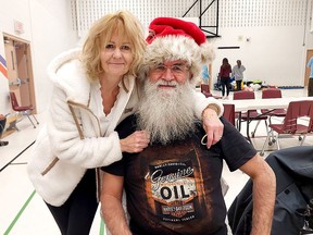 The Ancaster couple, Paddy and Walter Janzen, were among around 60 travelers stranded in Friday's massive winter storm who found refuge at Chatham Christian School. (Ellwood Shreve/Chatham Daily News)