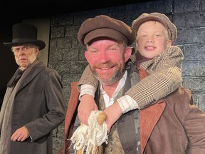 Charles Dickens' A Christmas Carol cast members include Jamie Williams (Scrooge), Jeff Mulrooney (Bob Crachit) and Dan Marchenko (Tiny Tim). Handout/Cornwall Standard-Freeholder/Postmedia Network