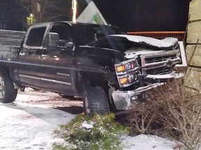 This truck collided with a building on Queen Street in Paisley in the early morning hours of Dec. 11.
