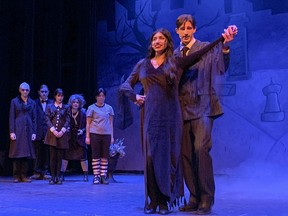 Students at Regiopolis-Notre Dame Catholic High School set the stage during the dress rehearsal of The Addams Family Musical on Monday, Dec. 12, 2022. The show runs from Thursday through Saturday, with tickets still available.