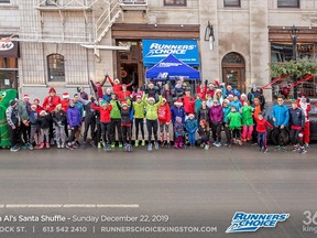 Runner's Choice "Al's Santa Run" in December 2019, the event's biggest turn out so far. Supplied photo