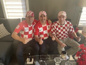Three Croatian brothers hoping their country could beat Argentina in the World Cup.