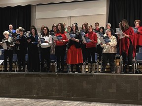 2022 Community Carol Festival choir performed well-known Christmas carols for attendees in the audience to sing along with them.