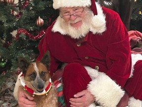 Pets posed with Santa by-donation on Dec. 10, with proceeds going towards veterinary bills for the Pincher Creek Humane Society/SPCA.