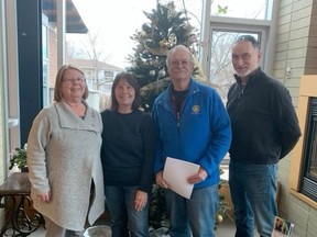 The Christmas Angels committee for 2022 includes, from left, Elaine O'Brien, Theresa Sabourin (chairperson), Ray Serre of the Petawawa Rotary Club, and Mark Reinert.