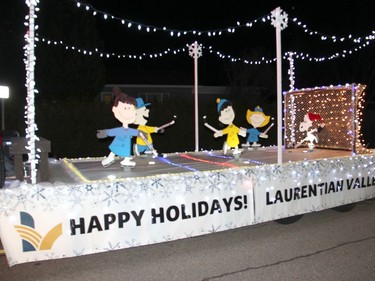 The Township of Laurentian Valley's float in the Pembroke Santa Claus parade featured Charles M. Schulz's Peanuts Gang. Anthony Dixon