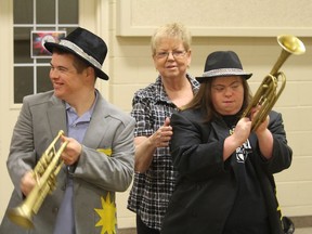 David Redmond, Gail Belanger and Marissa McDougall rehearse with the group Expressive Arts 21-plus for its upcoming show in Sarnia, I Am Sunshine.