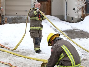 One person and a cat were killed in a fire at an apartment building on Tedman Avenue in the Flour Mill  in Sudbury, Ont. on Friday March 25, 2022, said a spokesman for Greater Sudbury Fire Services.