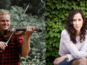 SudburyFolkTrad presents Nathan Smith (left) and Hannah Shira Naiman and live banjo and fiddle music, and original songs in English and French, on Wednesday.Supplied