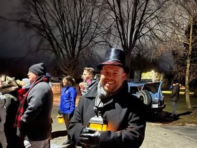 Trevor Taylor dressed up in Victorian-era style for carolling on Dec. 19.
Handout