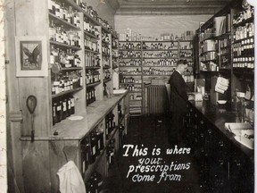 "This is where your prescriptions come from" – interior workings of the Moisley and Ball Drug Store, Third Avenue, Timmins, 1927 or 1928.

Supplied/Timmins Museum