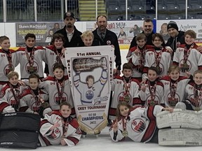 The Brantford Minor Hockey Association's under-12 'BB' team captured their division championship on Thursday at the Wayne Gretzky Sports Centre during the 51st annual Wayne Gretzky International Tournament. Expositor Staff
