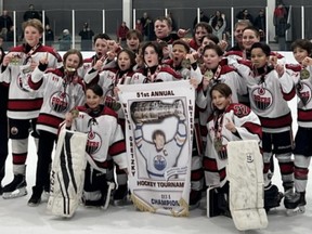 The Brantford Minor Hockey Association's under-13 'AA' team captured their division championship on Thursday at the Wayne Gretzky Sports Centre during the 51st annual Wayne Gretzky International Tournament. Expositor Staff