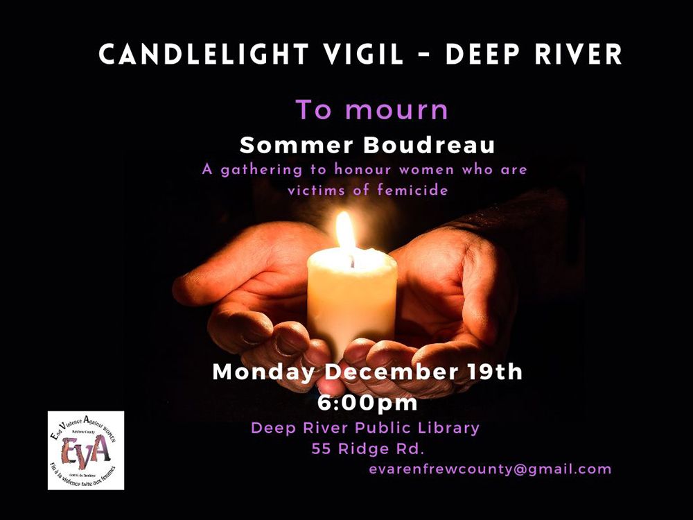 End Violence Against Women Renfrew County hosting vigil to mourn Sommer