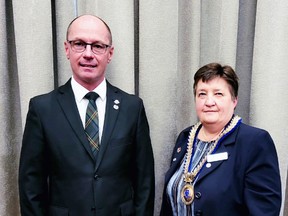 Perth County Council elected Rhonda Ehgoetz (right), the mayor of Perth East, as Warden of Perth County Dec. 1. In addition Doug Kellum, deputy mayor for North Perth, was acclaimed to the role of Deputy Warden.