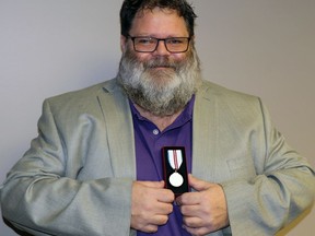 Bert Roach, Woodlands County’s economic development officer, received the Queen Elizabeth II Platinum Jubilee Medal in Edmonton in November. The medals honour recipients for “outstanding service” and mark the late monarch’s 70th year on the throne.