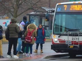 Loyalist College and Belleville Transit have launched a pilot project offering step-by-step guidance to student commuters shown Thursday with the aim of improving student access to public transportation services. DEREK BALDWIN