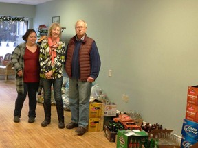 Drop-in at The Bridge held a bottle drive on Jan. 12 raising $300 for the drop-in centre, which provides meals and access to services free of charge to members of the community. Submitted photo.