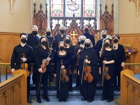 The Kingston Baroque Consort, seen here in April of last year, performs at St. James Anglican Church Friday afternoon.