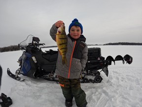 Briar Samsal with a nice perch on a recent outing. One of the many fish more than me that Briar caught this past Saturday.