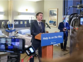 "The initial assessment is that it's an internal issue in terms of the system within AHS, which is a positive thing, and we're actually working hard to fix it right now," said Health Minister Jason Copping. GAVIN YOUNG/Postmedia